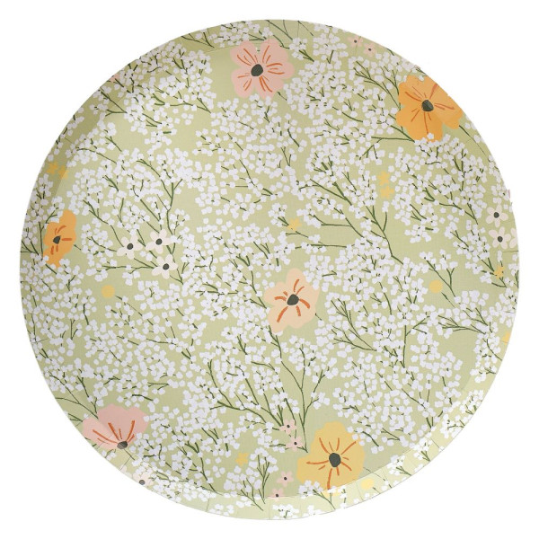 8 Blooming Life paper plates 25cm