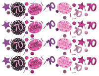 Pink 70th Birthday sprinkle decoration 34g