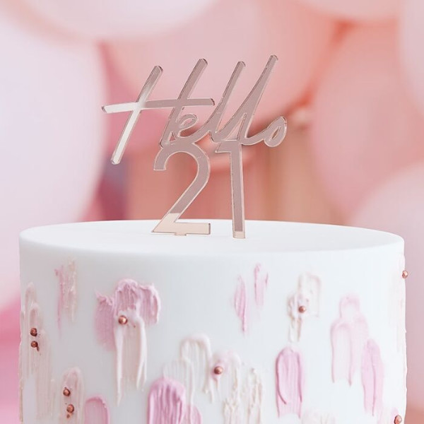 Hello Twenty-one cake decoration