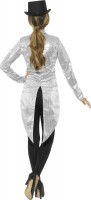 Preview: Glamor sequin tailcoat for women silver