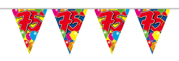 Balloon Pennant Chain 75th Birthday 10m