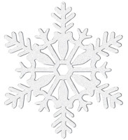 4 glittrande snöflingor hängare 10cm