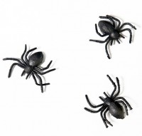 Vorschau: Spinnen Deko 10 Stück 3 x 3cm