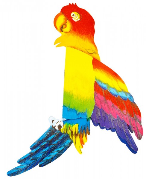 Färgglad papegojdekoration 38cm