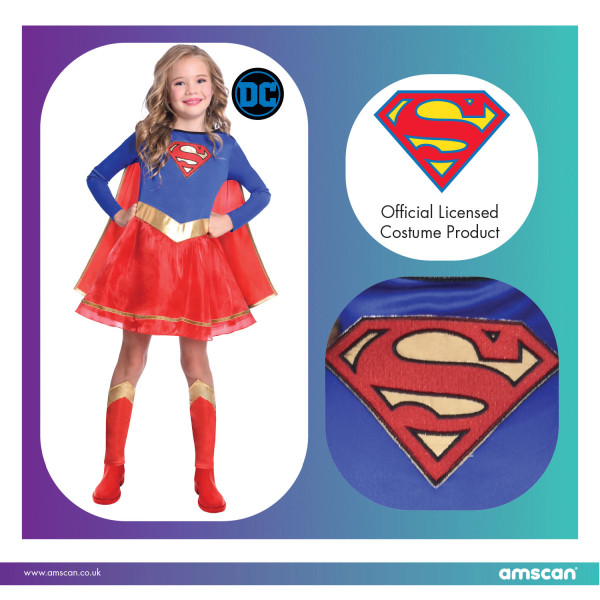 Kostium licencyjny Supergirl dla dziewczynki