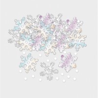 Copos de nieve brillantes espolvorear decoración 14g