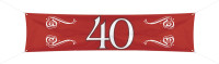 Dejlige 40 års banner 1,8 mx 40 cm