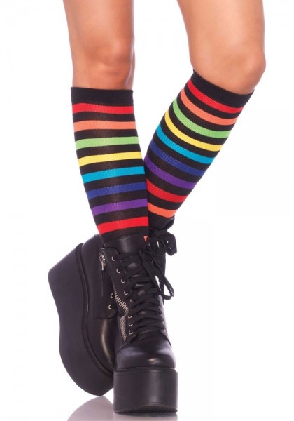 Rainbow knee socks