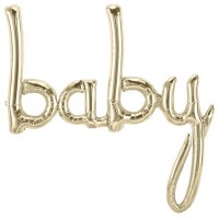 Anteprima: Scritta "baby" in oro bianco 86cm