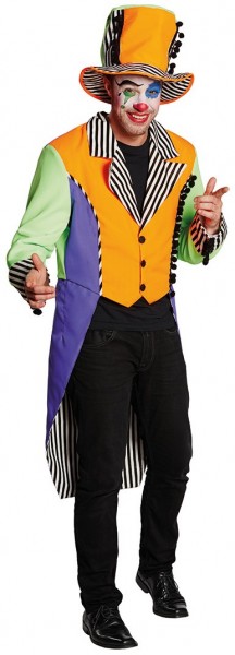 Cheerful circus clown men costume