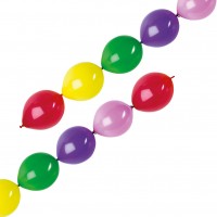10 kleurrijke guirlande ballonnen 27,5 cm