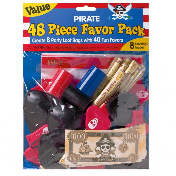 Fearless pirate gifts set 48 pieces