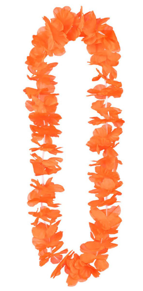 Orange Hawaiian Necklace Hoola Flower