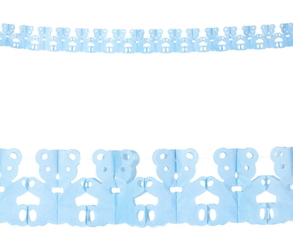 Baby shower garland light blue 3m