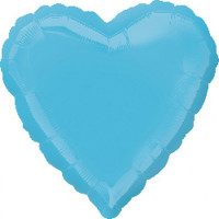 Karibisk blå hjärtballong 43cm