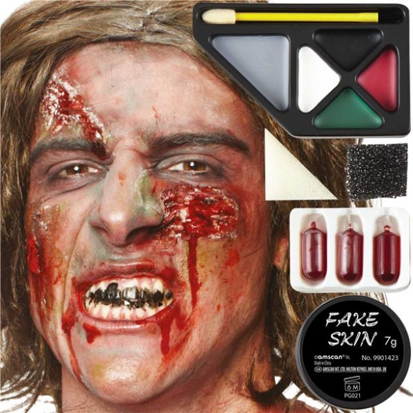 Zestaw do makijażu 5-częściowy przerażający zombie