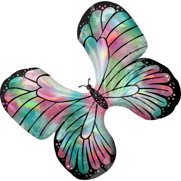 Elegante vlinderfolie ballon 76 x 66cm