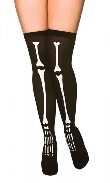Czarne pończochy typu szkielet