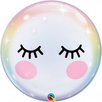 Bubble Ballon mit Wimpern 56cm