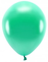 Preview: 100 Eco metallic balloons emerald green 30cm