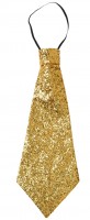 Cravate pailletée dorée Gloria
