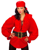 Vorschau: Rote Piratenlady Bluse Sila