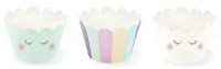 Vorschau: 6 Einhorn Twinkle Cupcake Umrandungen