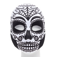 Preview: Day of the Dead Mask Black and White