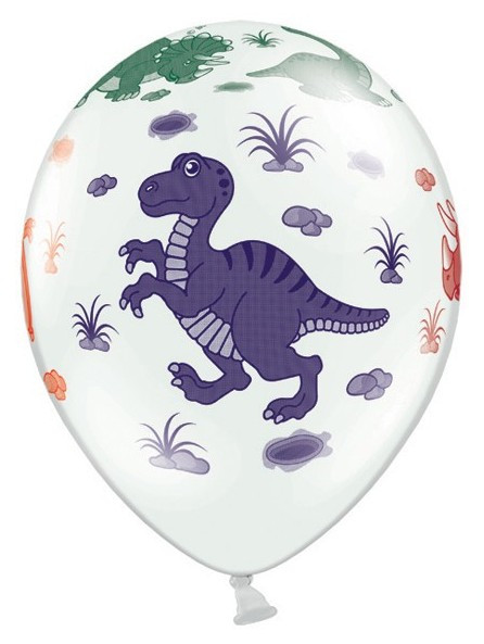 Latexballonger med dinosauriemotiv 6 st