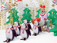 Anteprima: Palloncino pinguino Natale 29 x 42 cm