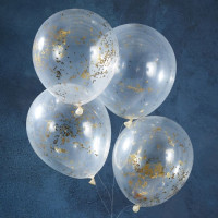 5 Ballons confettis Sparkle on Christmas 30cm