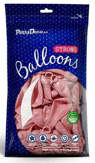 50 balonów imprezowych jasnoróżowych 30 cm 2