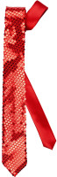 Cravatta rossa con paillettes
