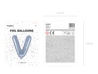 Vorschau: Holografischer V Folienballon 35cm