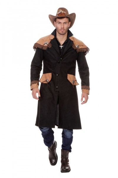 Ædel cowboy-frynse frakke til mænd