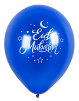 Vorschau: 6 Latexballons Happy Eid 25cm
