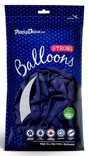 50 Partystar Luftballons dunkelblau 27cm 2