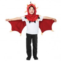 Oversigt: Dragon kappe med hætte til børn