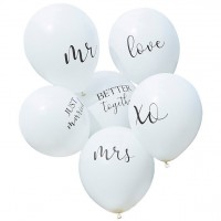 6 ballons Happy Wedding Day 30cm