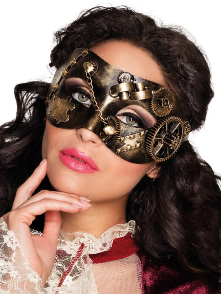 Copper gold steampunk eye mask