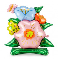 Vorschau: Stehender Frühlingsblumen Ballon 86 x 80,5cm