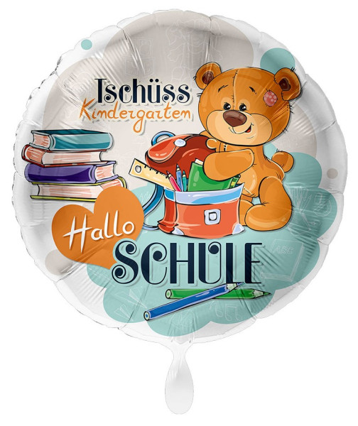 Hello School Foil Balloon Bear 43cm