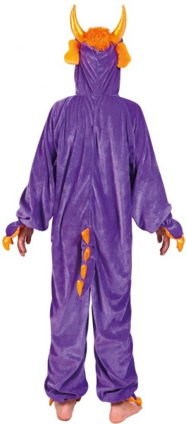 Plush monster kids costume in purple 2