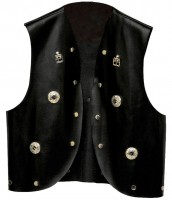 Rockstar rivet vest in leather look