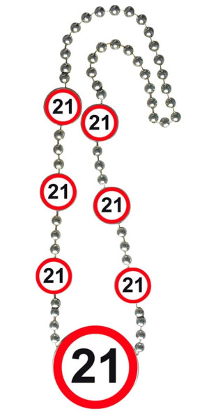 Road sign 21 necklace