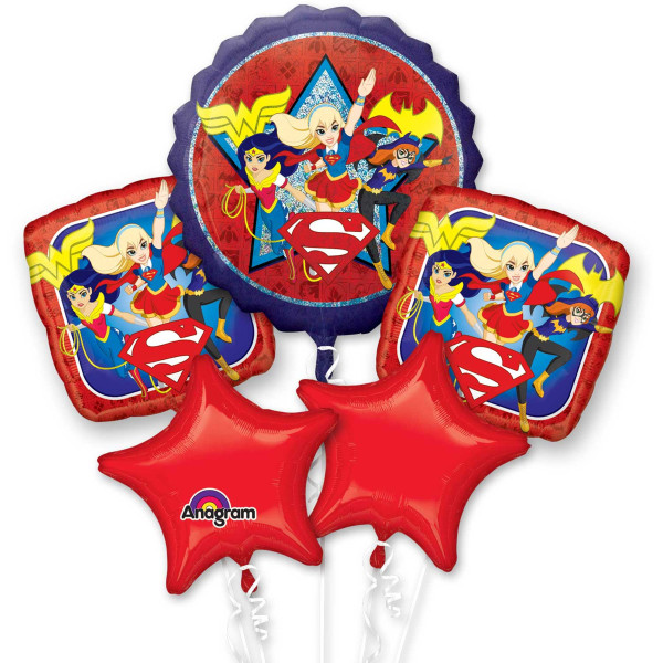5 Folienballons DC Super Girls