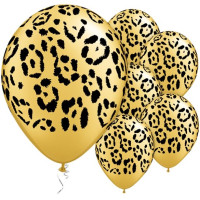 25 Leoparden Muster Luftballons 28cm