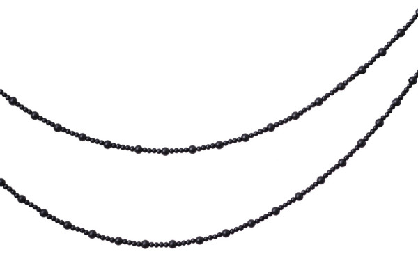 Guirlande de perles noires 3m