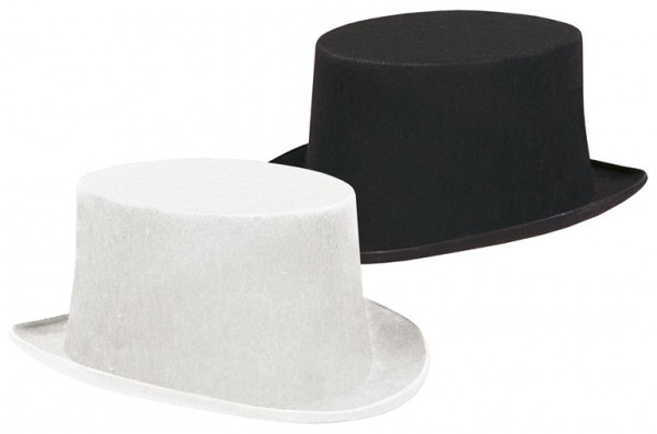 Troldmand top hat sort og hvid