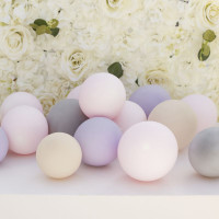 40 balonów ekologicznych różowy fioletowy szary nude